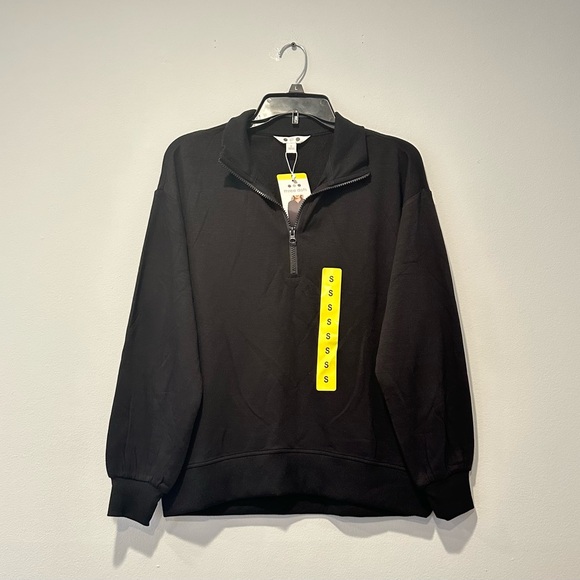 Three Dots Ladies' Quarter Zip Pullover, Black S - Picture 4 of 10